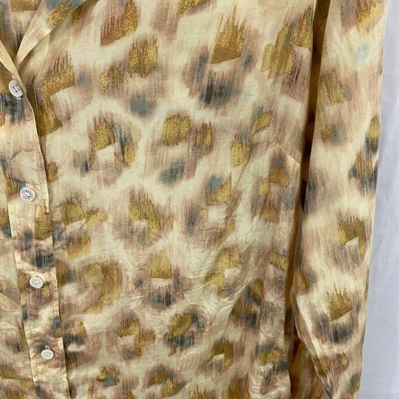 J.Crew The Perfect Shirt Watercolor Leopard Print size 4 - Picture 7 of 7
